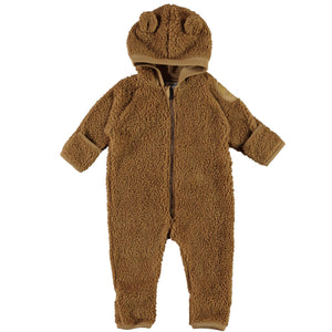 All-in-one baby fleece suit
